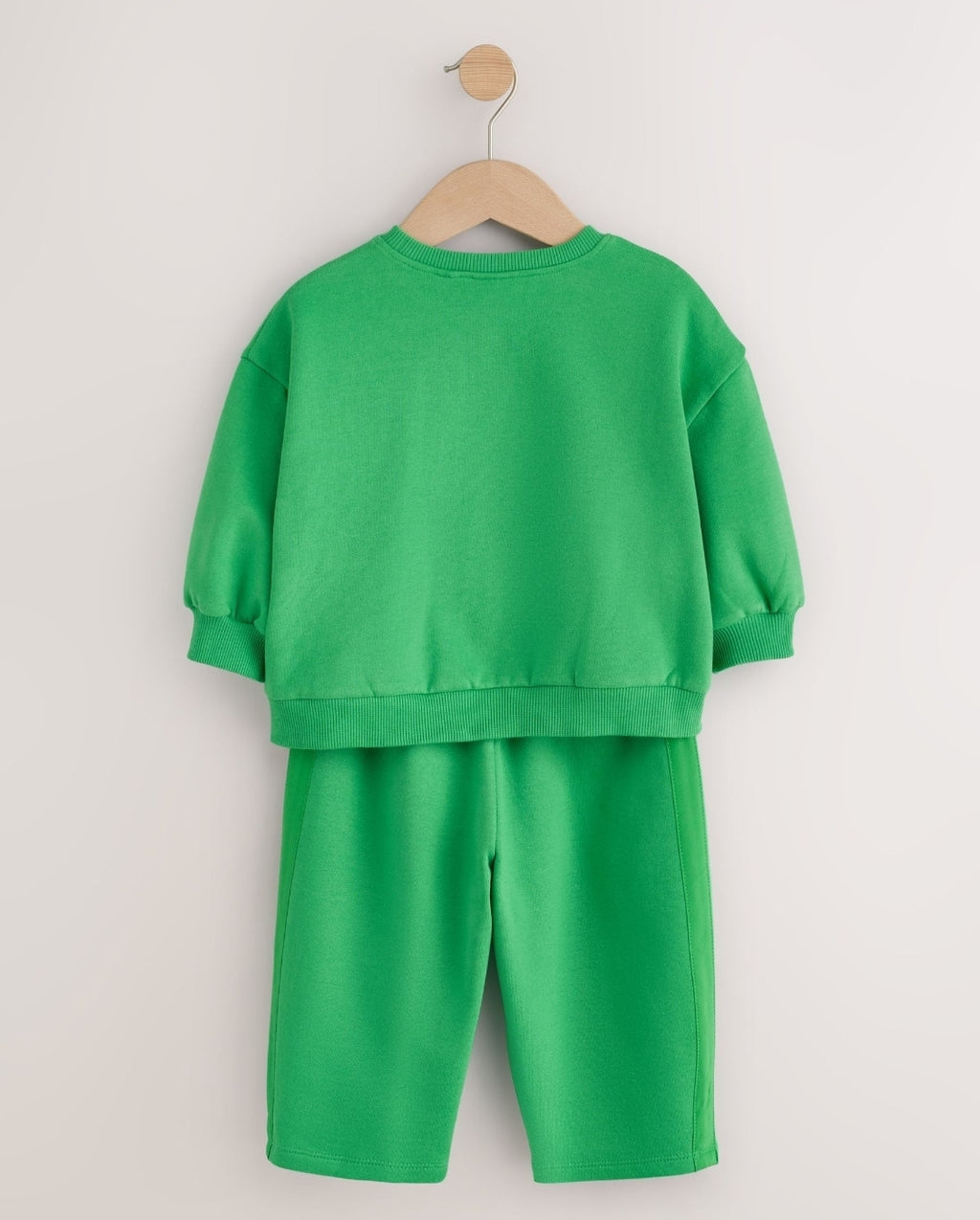 Green Play Crew Neck Sweatshirt and Barrel Trousers Set