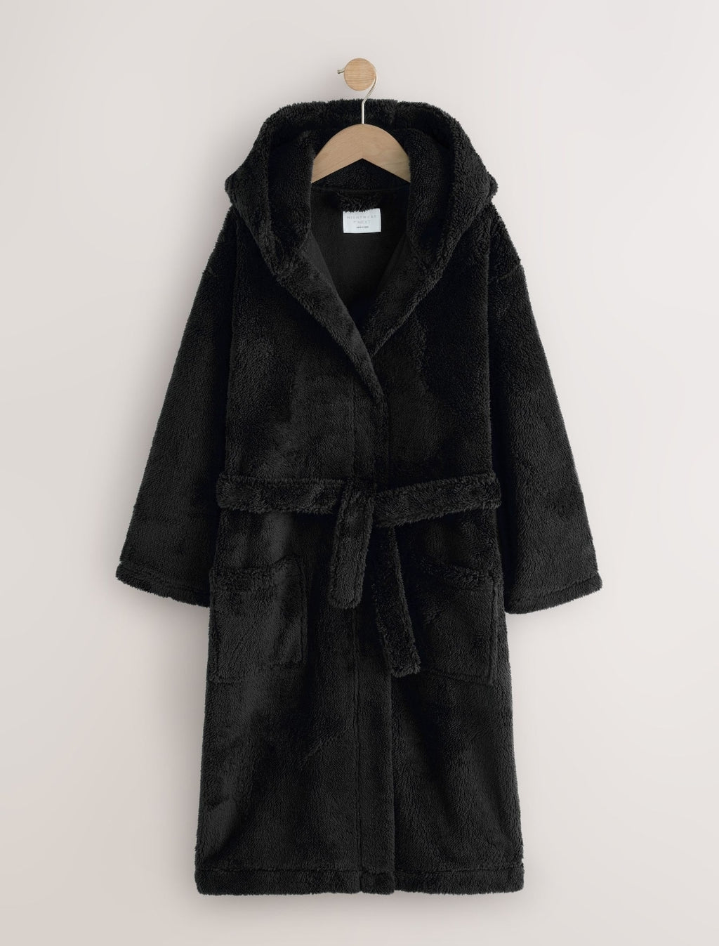 Black Long Fleece Robe