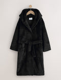Black Long Fleece Robe