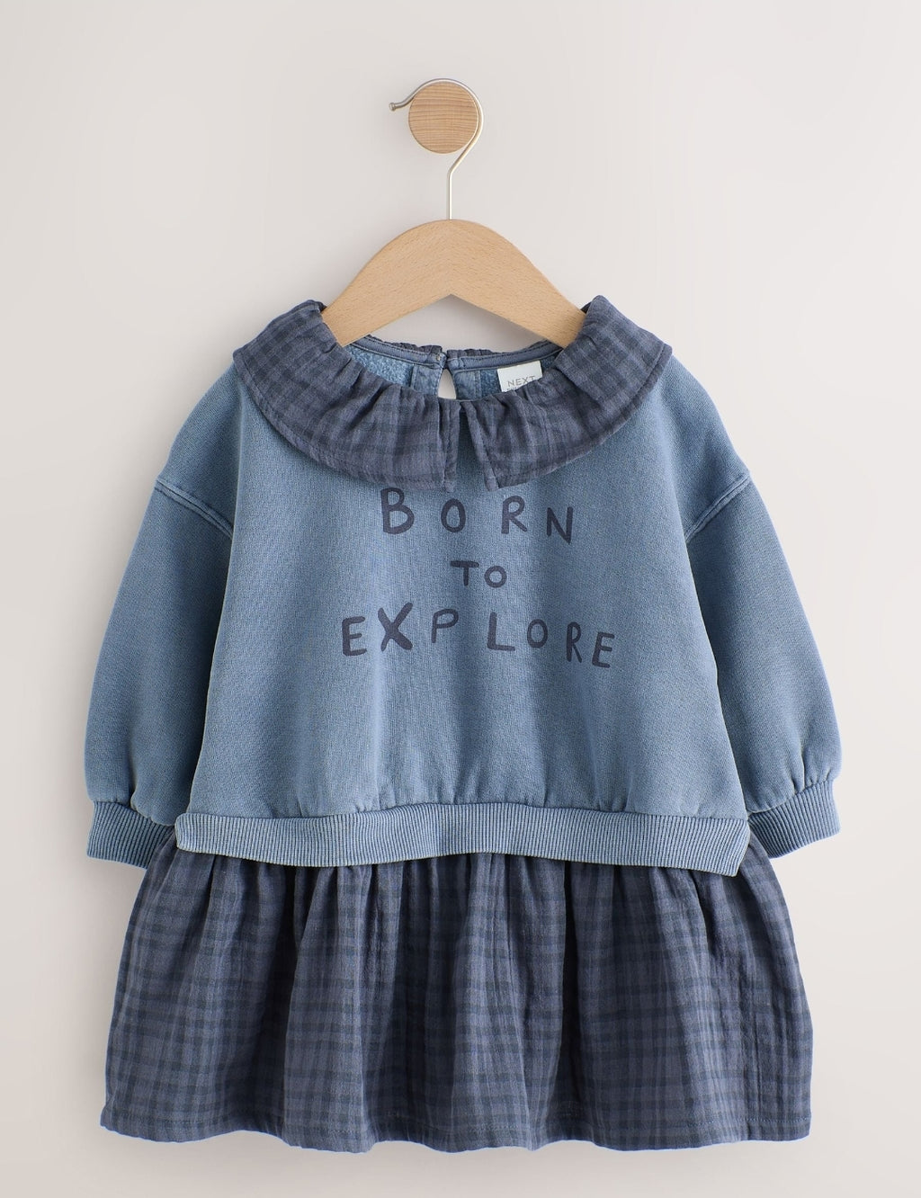 Navy Layered Sweat Dress