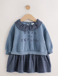 Navy Layered Sweat Dress