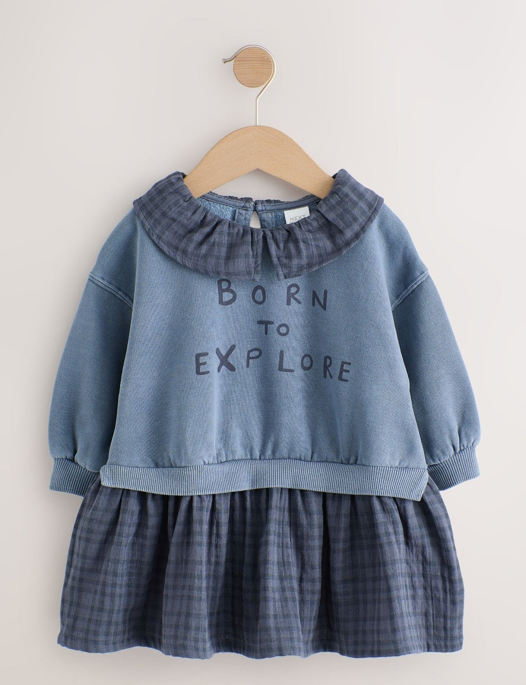 Navy Layered Sweat Dress
