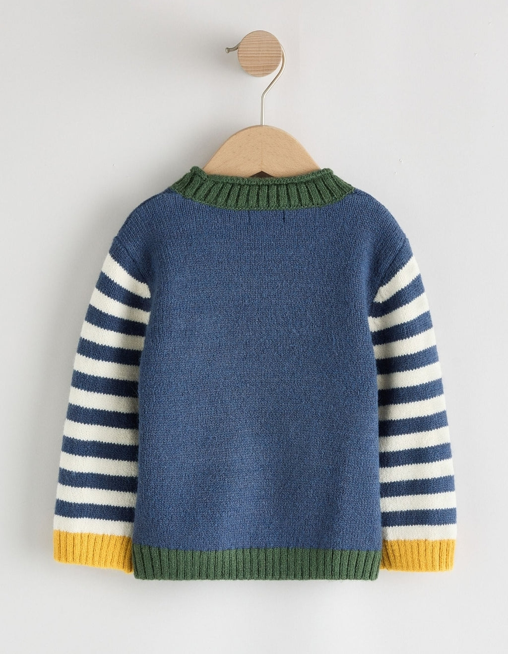 Navy Blue Horse Character Knitted Crew Neck Jumper