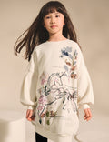 Ecru Unicorn Graphic Jumper Dress