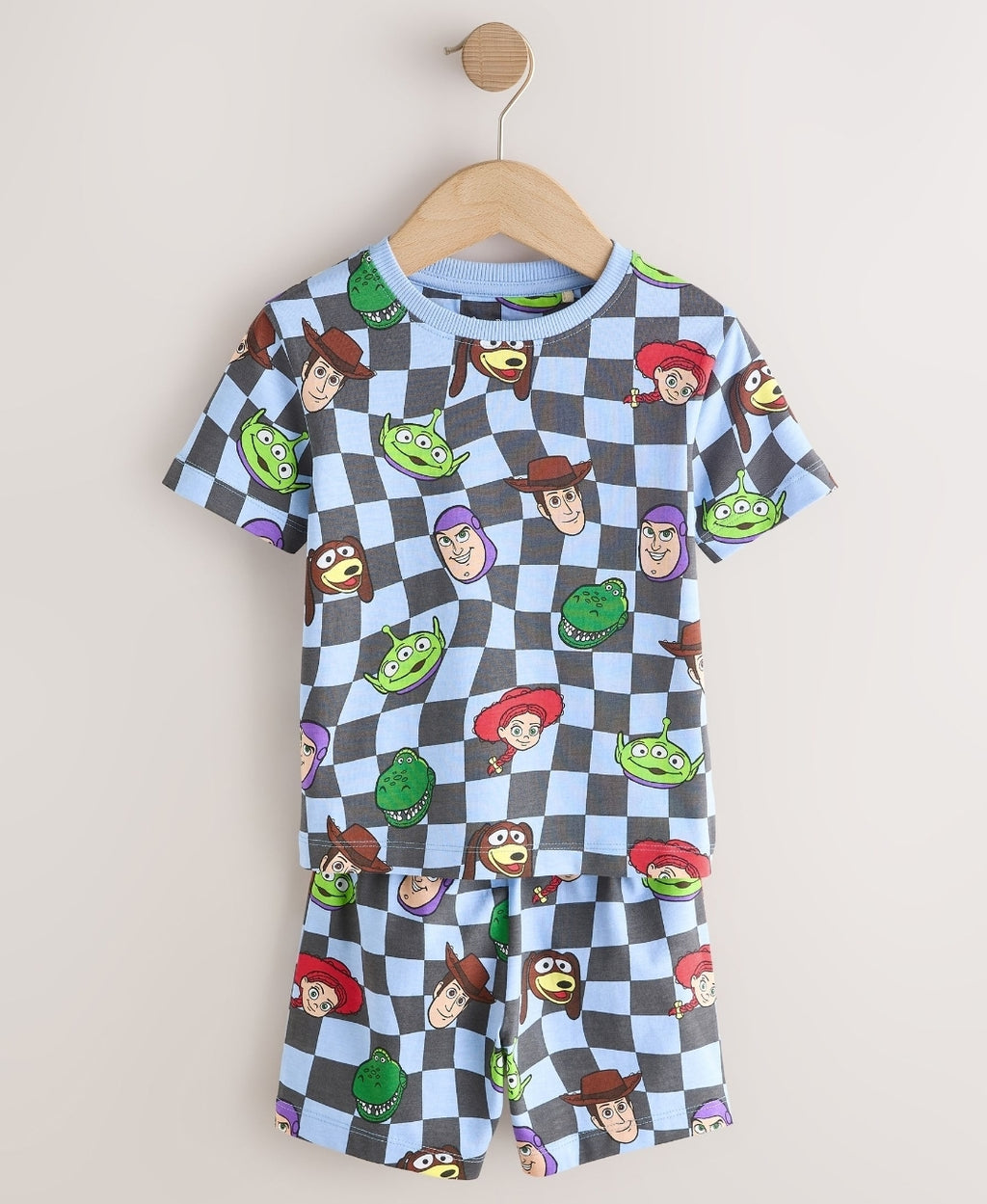 Black/Green/Blue/White Toy Story Short Pyjamas 2 Pack