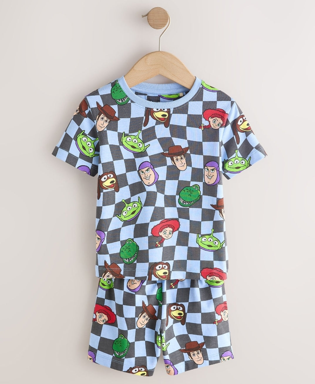 Black/Green/Blue/White Toy Story Short Pyjamas 2 Pack