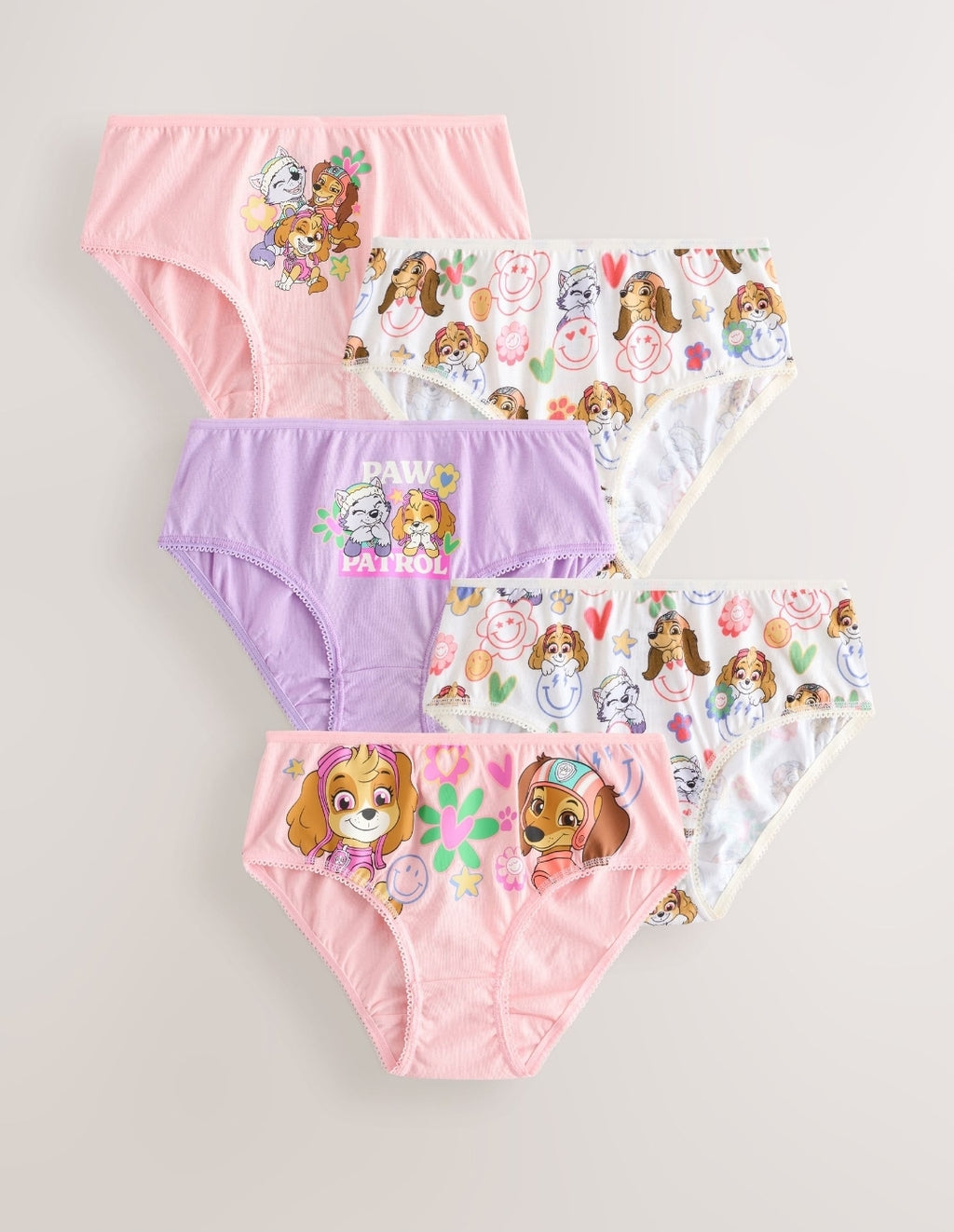 Pink Paw Patrol Briefs 5 Pack
