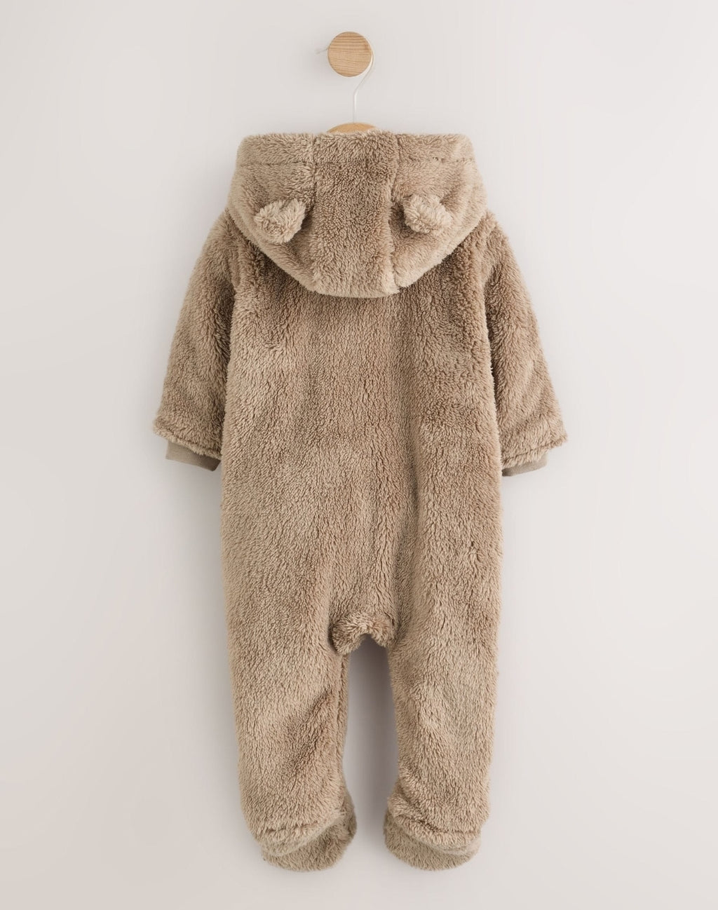 Brown Fleece Hooded Baby
Pramsuit