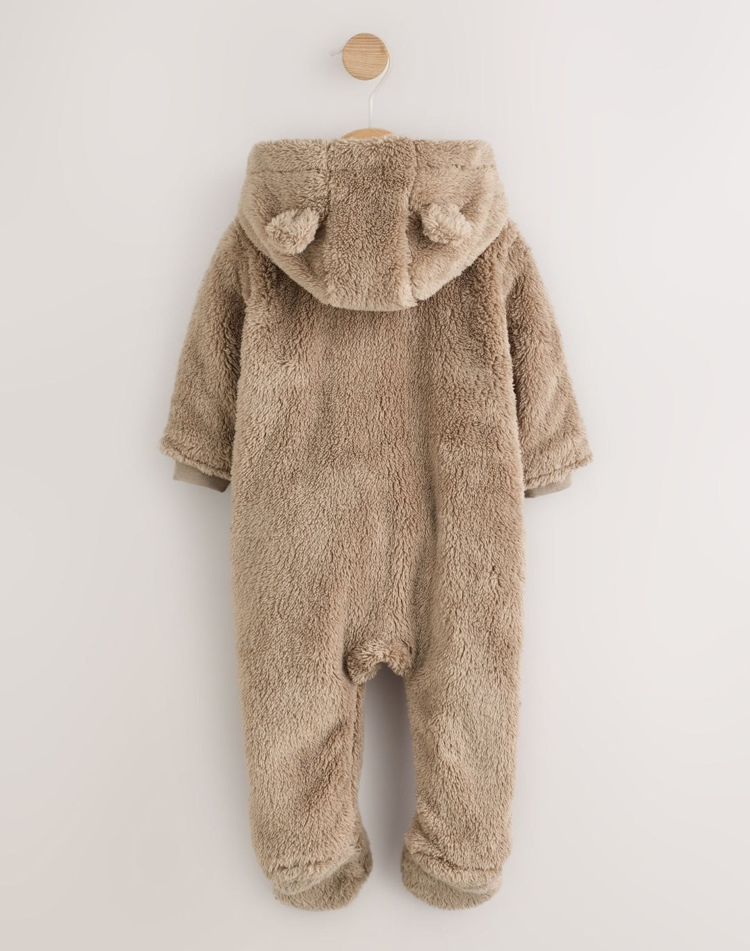 Brown Fleece Hooded Baby
Pramsuit