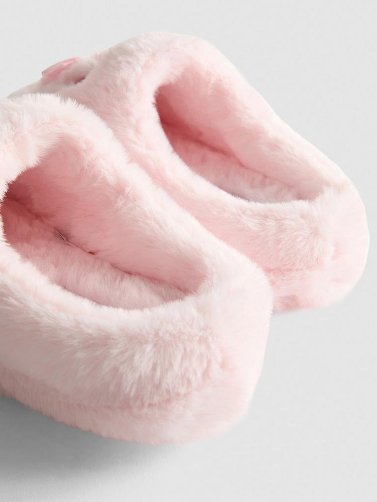 Primark Christmas Candy Cane Faux Fur Mule Slippers