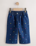 Embroidered Rainbow Spot Wide Leg
Jeans