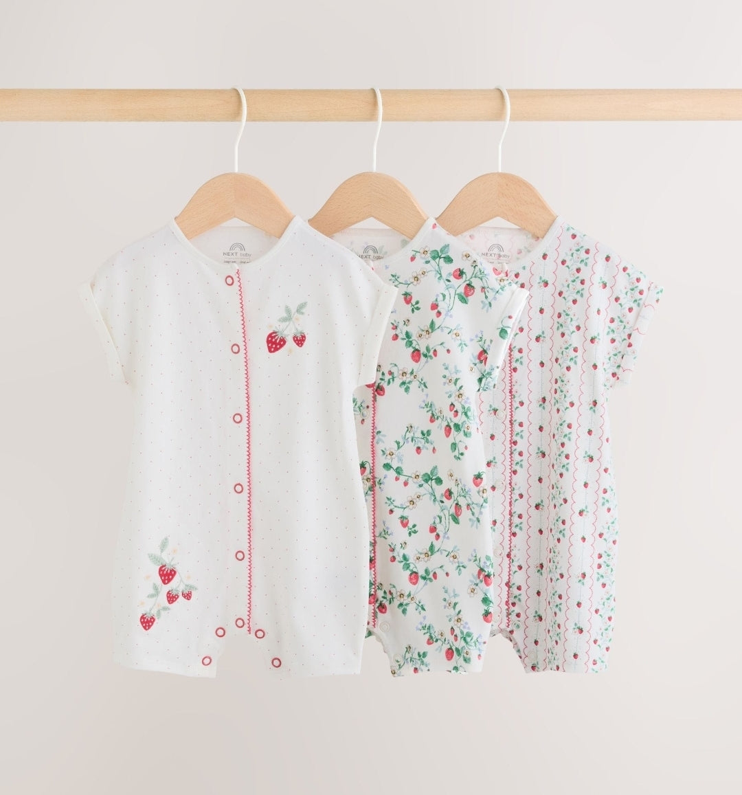White Strawberry Printed Jersey
Baby Rompers 4 Pack