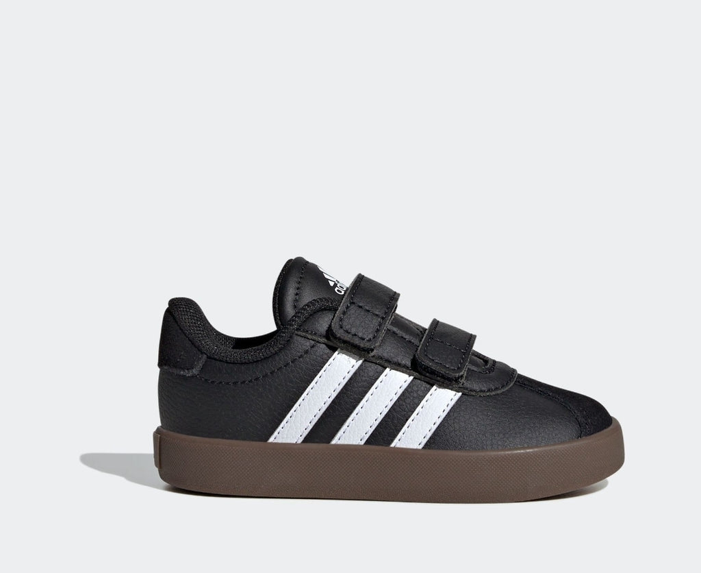 adidas Black/White VL Court 3.0 Hook and Loop Infant Trainers