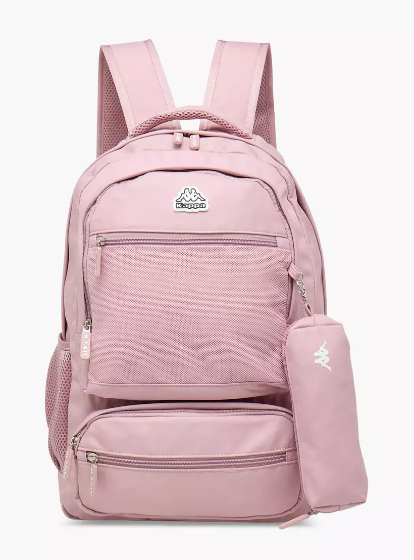 Kappa Logo Print School Backpack with Pencil Pouch set