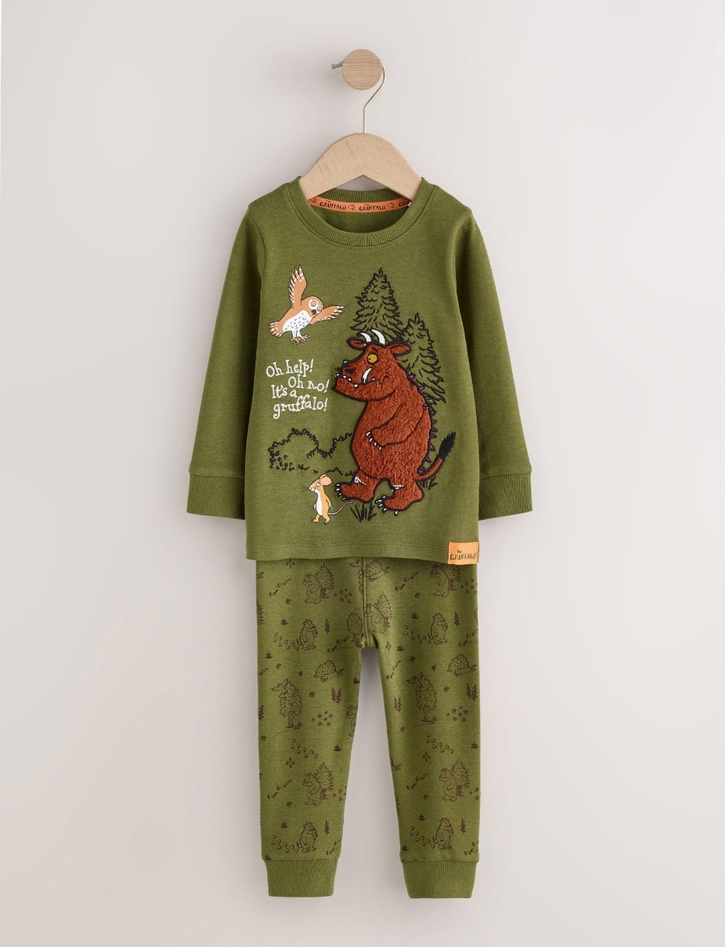 Green/Ecru Gruffalo Snuggle Pyjamas 2 Pack