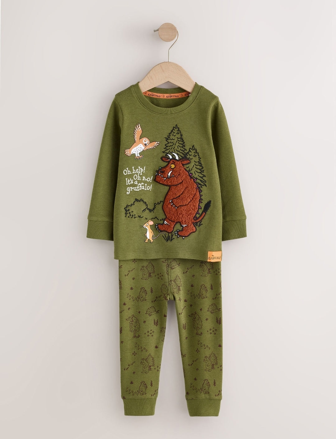 Green/Ecru Gruffalo Snuggle Pyjamas 2 Pack