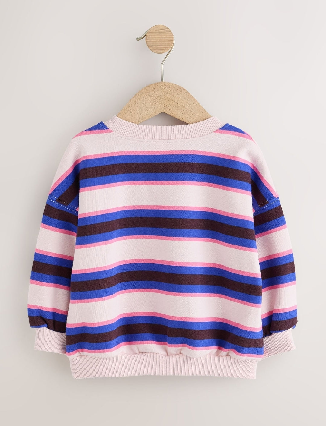 Pink/Brown Crew Neck Sweatshirt