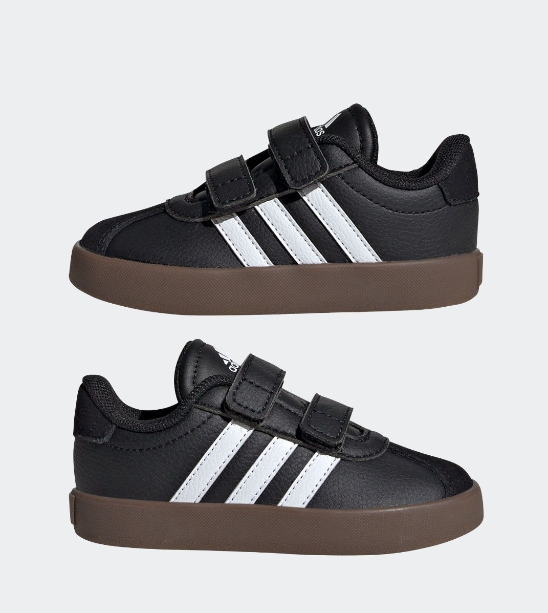 adidas Black/White VL Court 3.0 Hook and Loop Infant Trainers
