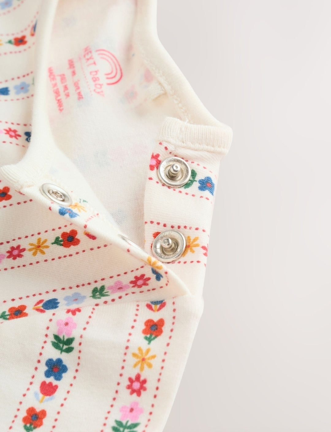 Embroidered Denim Dungarees and Long Sleeve Bodysuit Set