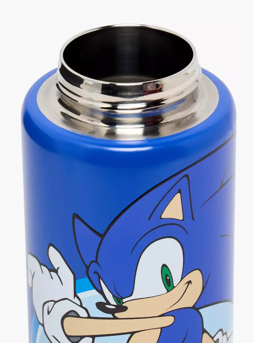 Hollywood Magic Sonic Print Stainless Steel Water Bottle with Spout and Handle