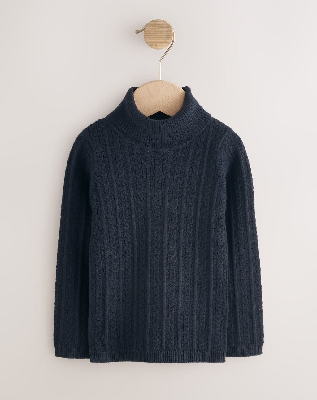 Navy Roll Neck Jumper