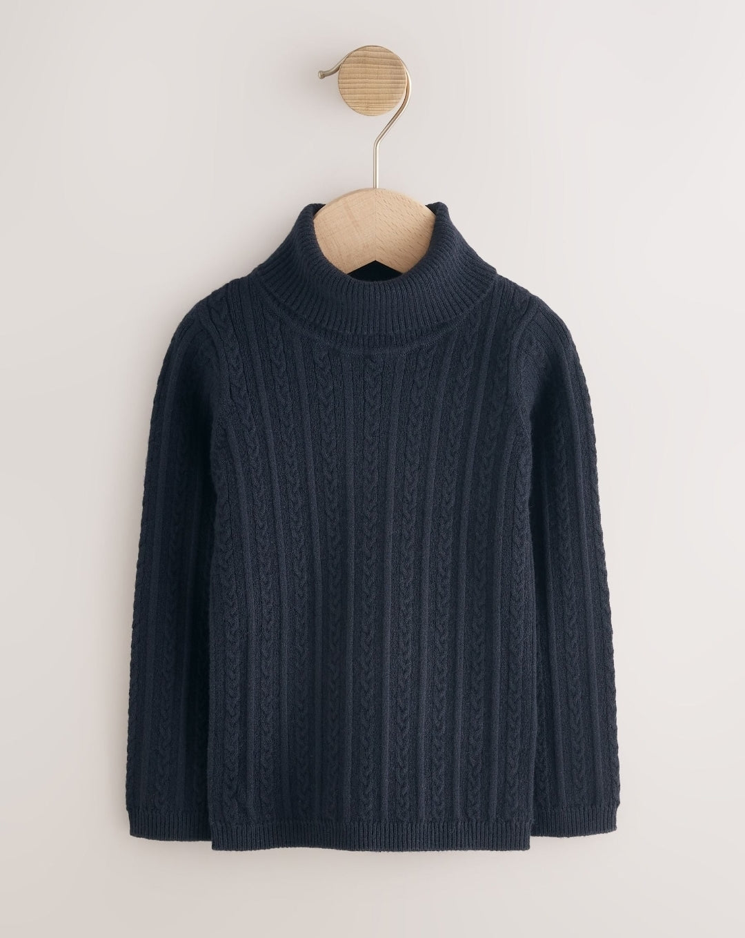 Navy Roll Neck Jumper