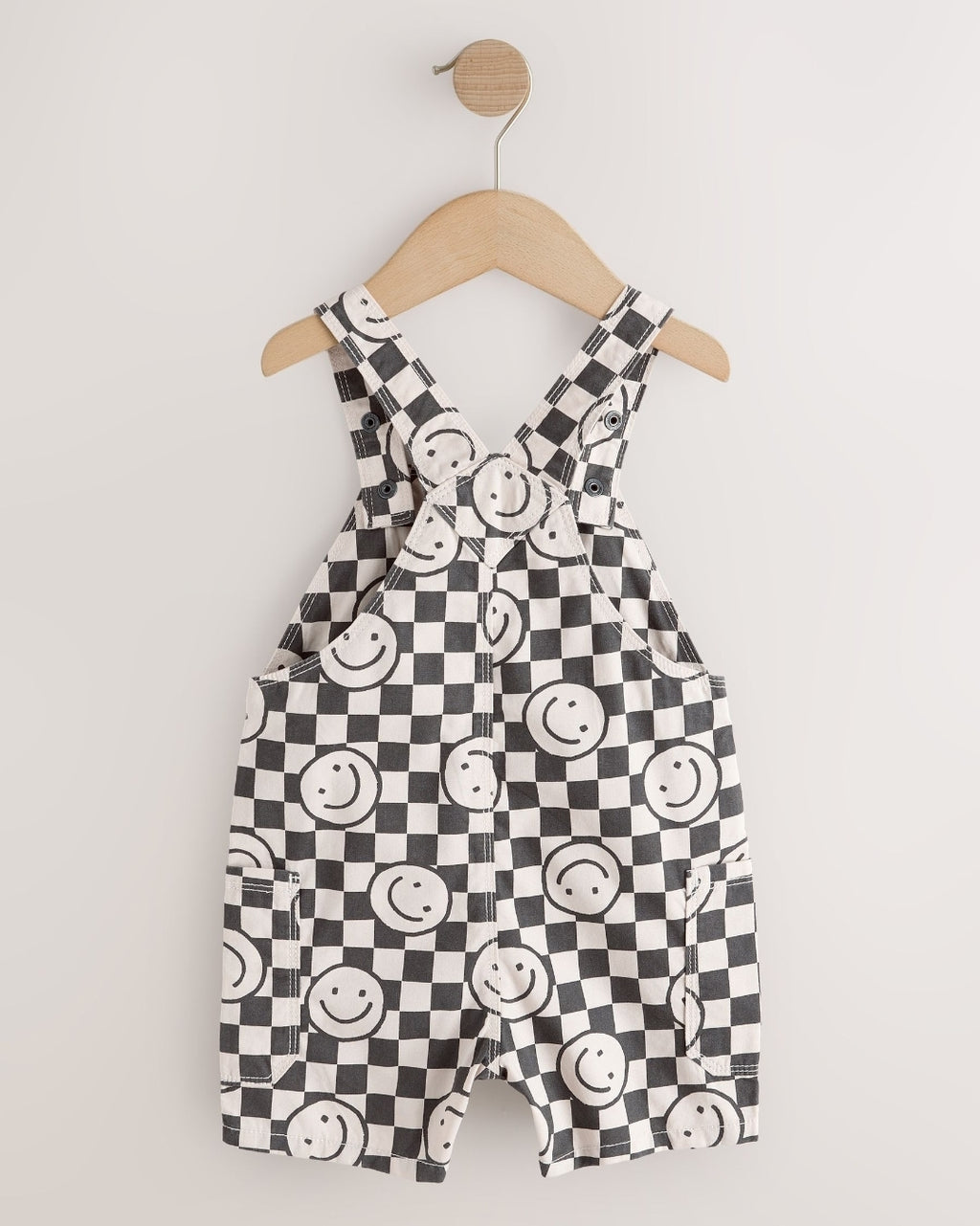 Black/Neutral Happy Face
Checkerboard Dungarees