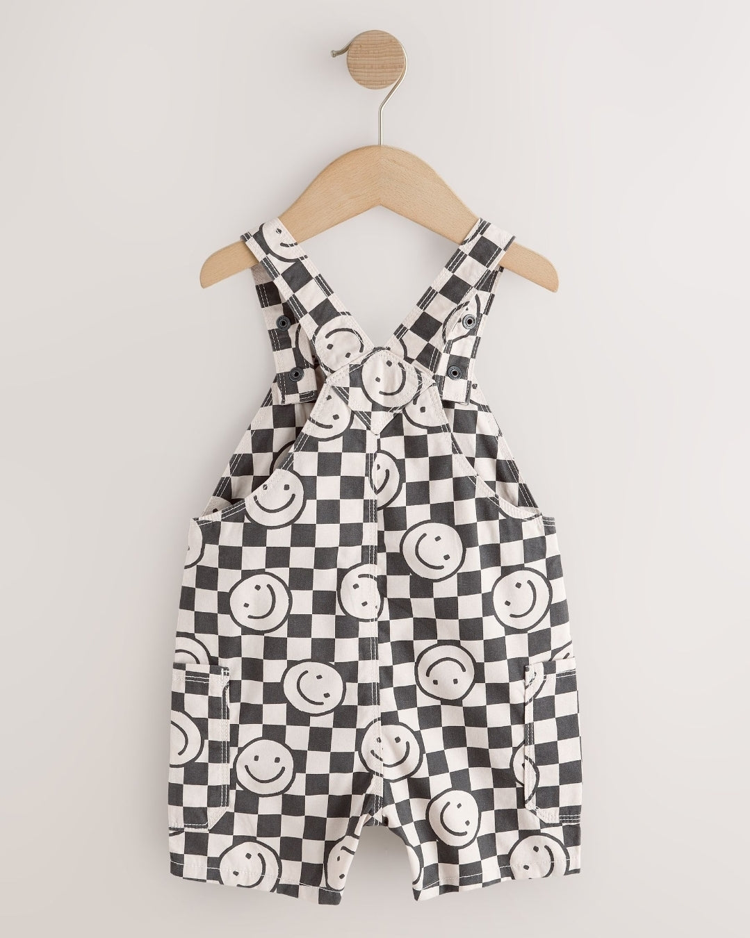 Black/Neutral Happy Face
Checkerboard Dungarees