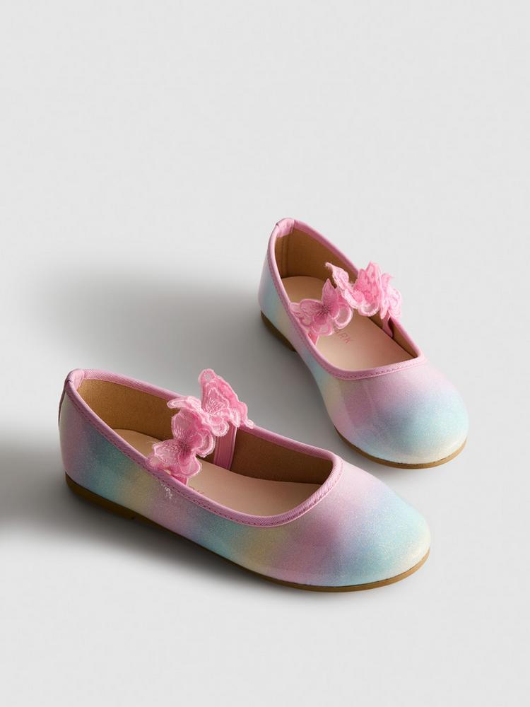Butterfly Appliqué Ballet Pumps