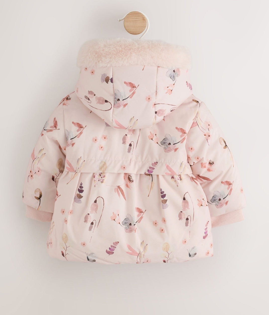 Watercolour Printed Bow Front
Puffer Baby Jacket