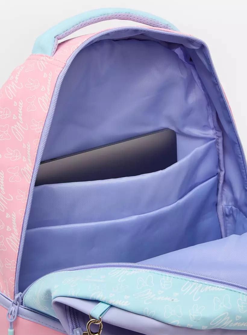 Disney Minnie Mouse Print Backpack 17 inches