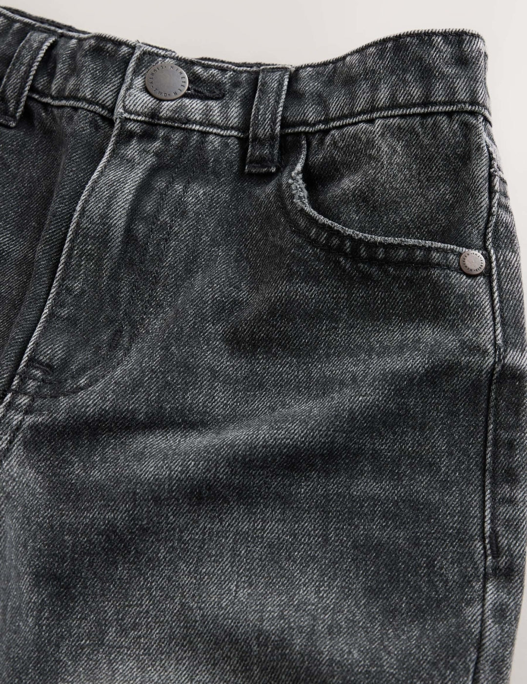 Washed Black Baggy Tapered Authentic Jeans