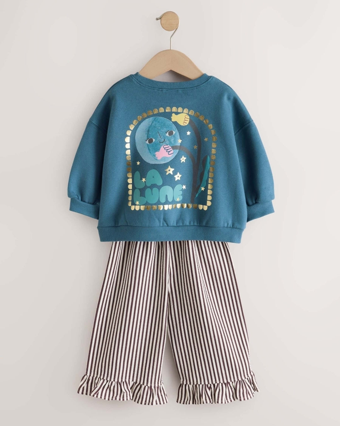 Blue Moon Sweatshirt and Frill
Trousers Set 2 Pack