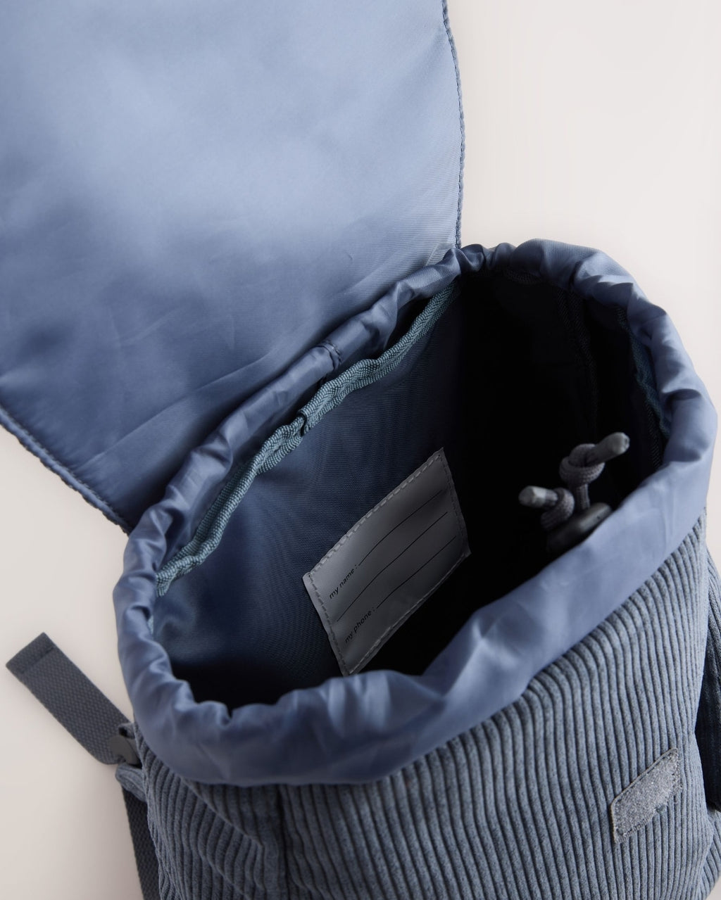 Blue Cord Corduroy Backpack 14 inches