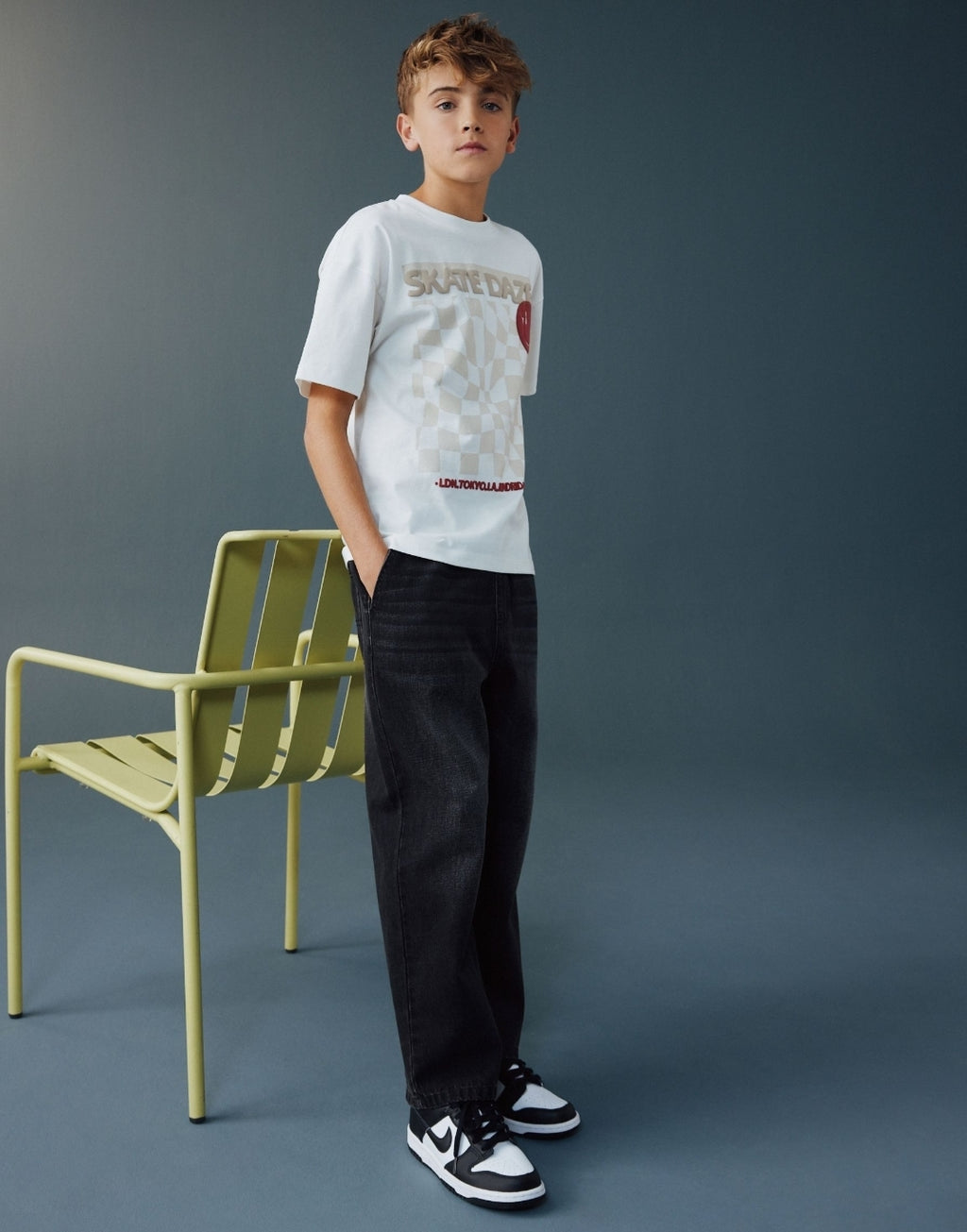 Washed Black Wide Fit Pull OnJeans
