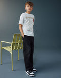 Washed Black Wide Fit Pull OnJeans