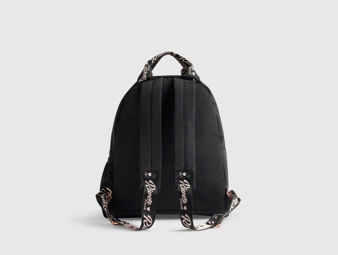 River Island Black Nylon Backpack & Lunchbox 14-inch
