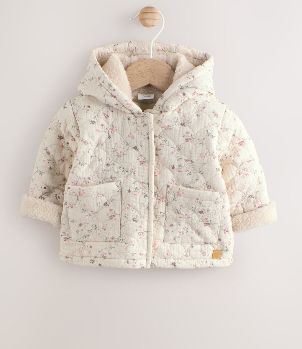 Ecru Floral Baby Crinkle Jersey
Coat