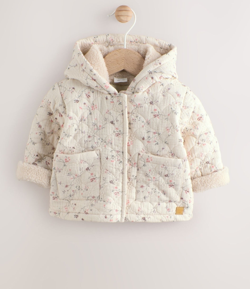 Ecru Floral Baby Crinkle Jersey
Coat