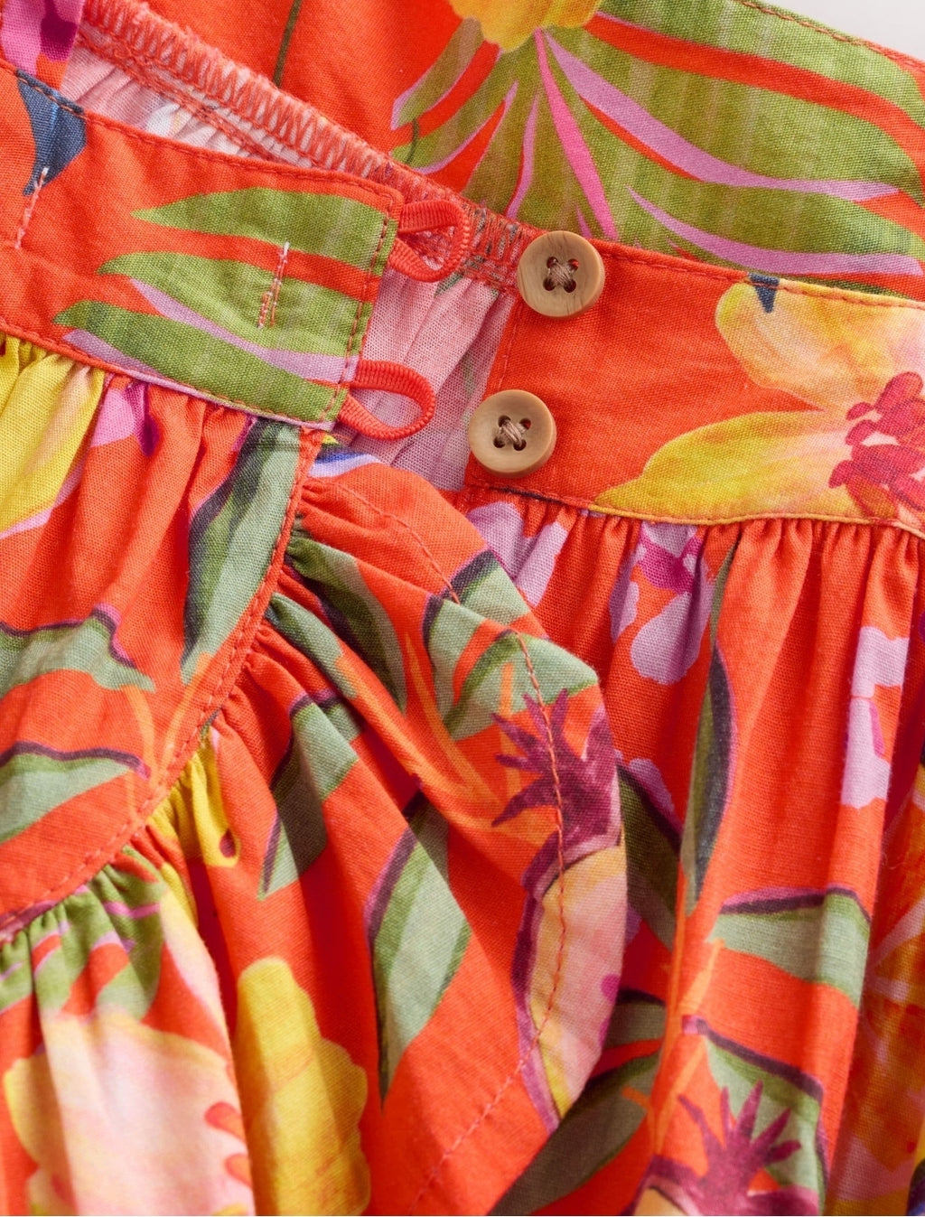 Orange Tropical Blouse And Trousers Co-ord Set