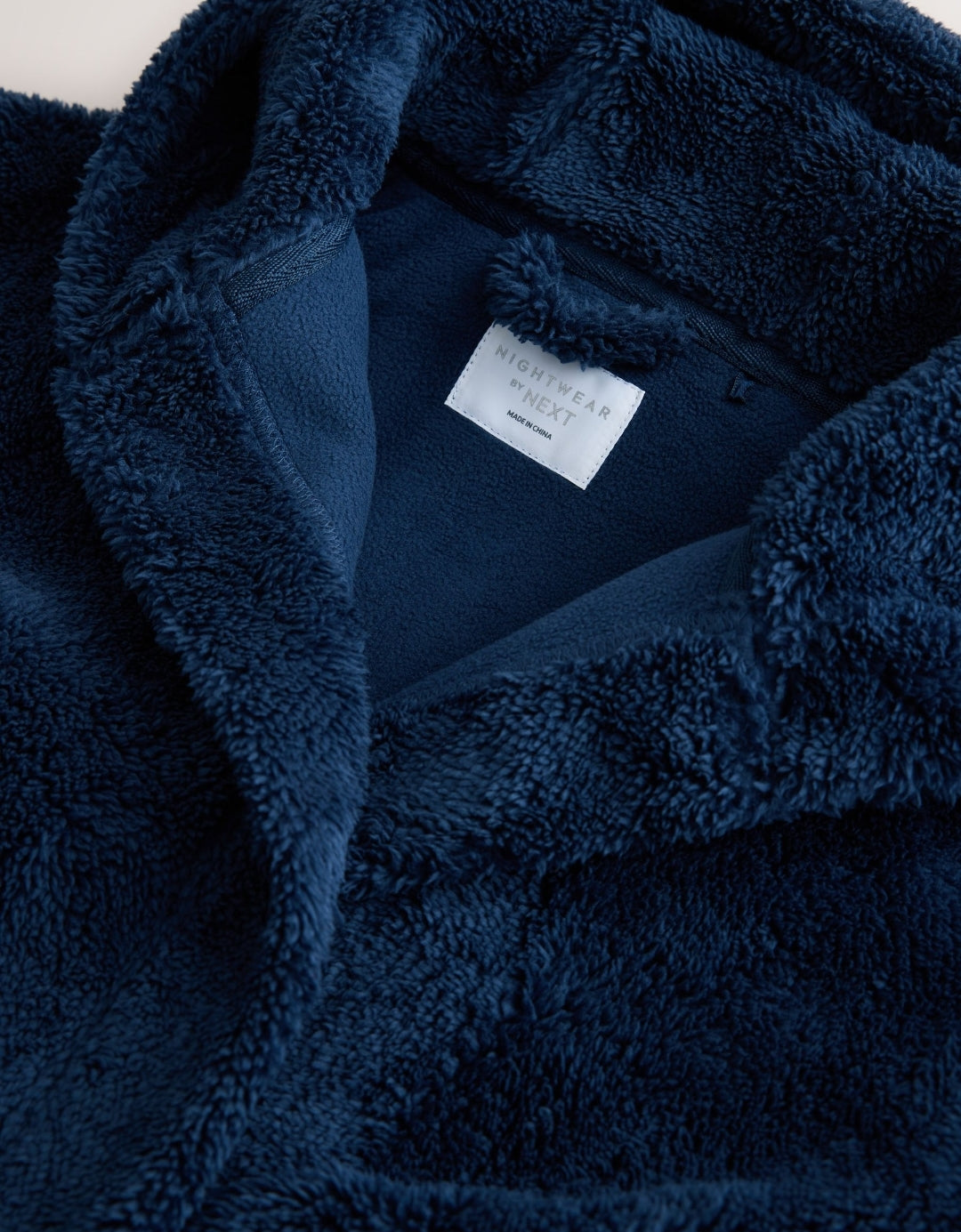 Navy Long Fleece Robe
