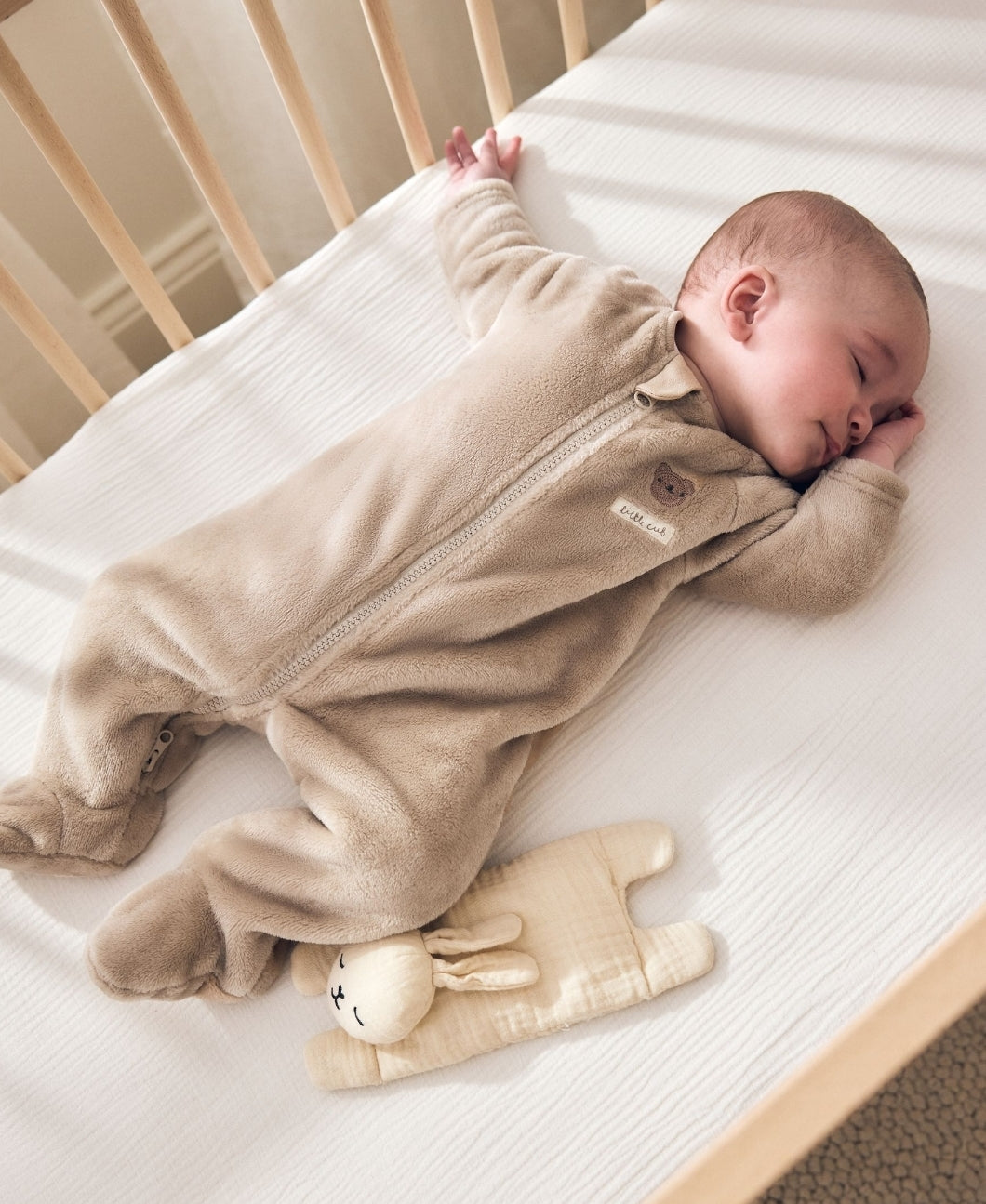 Neutral Bear Fleece Two Way Zip
Baby Sleepsuit