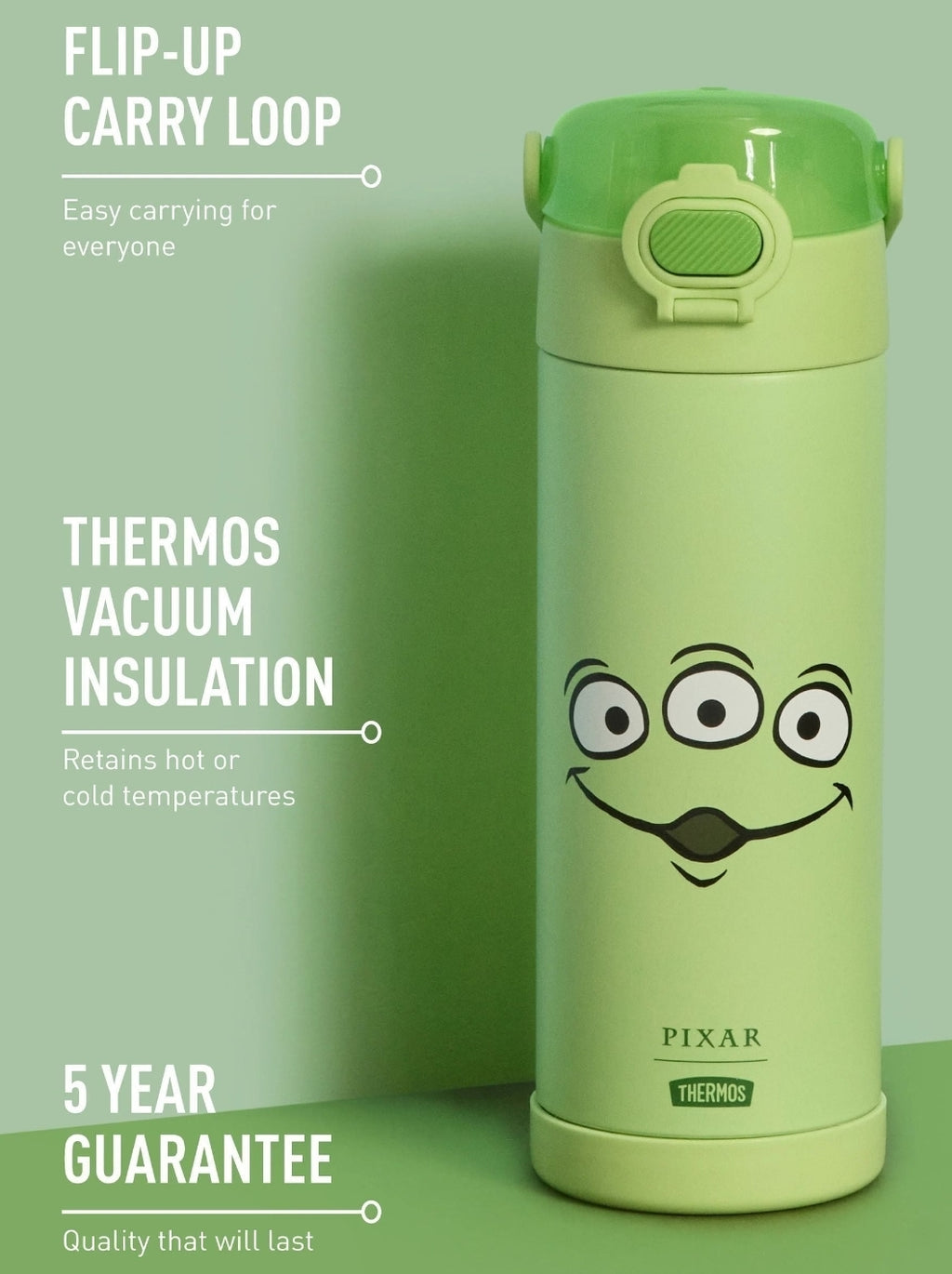 Thermos Green F421 Alien Disney Funtainer Bottle 470ml