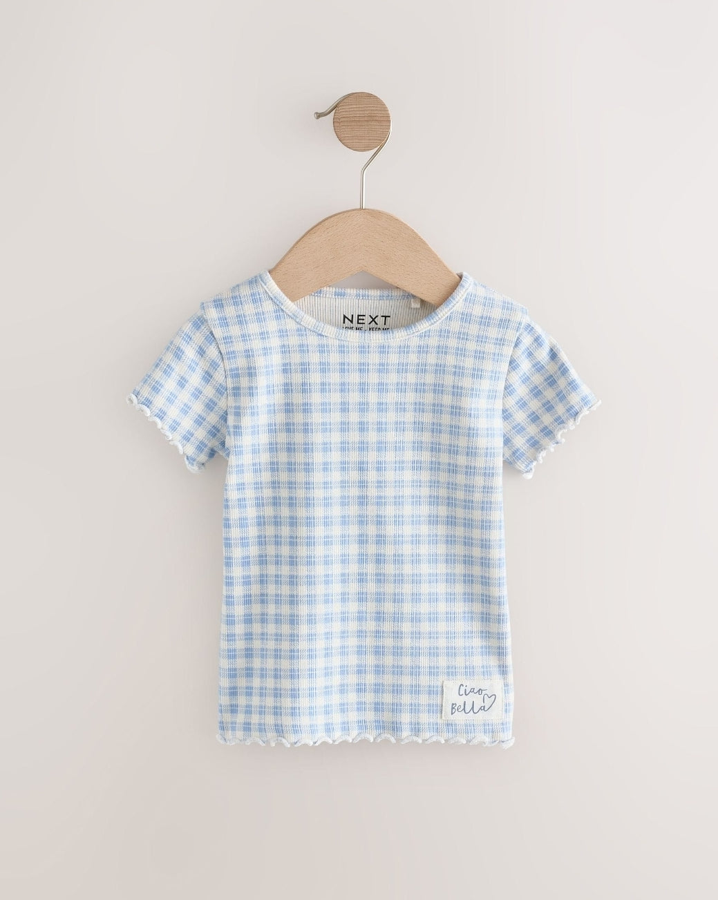 Blue Ribbed Short Sleeve Tops 5 Pack