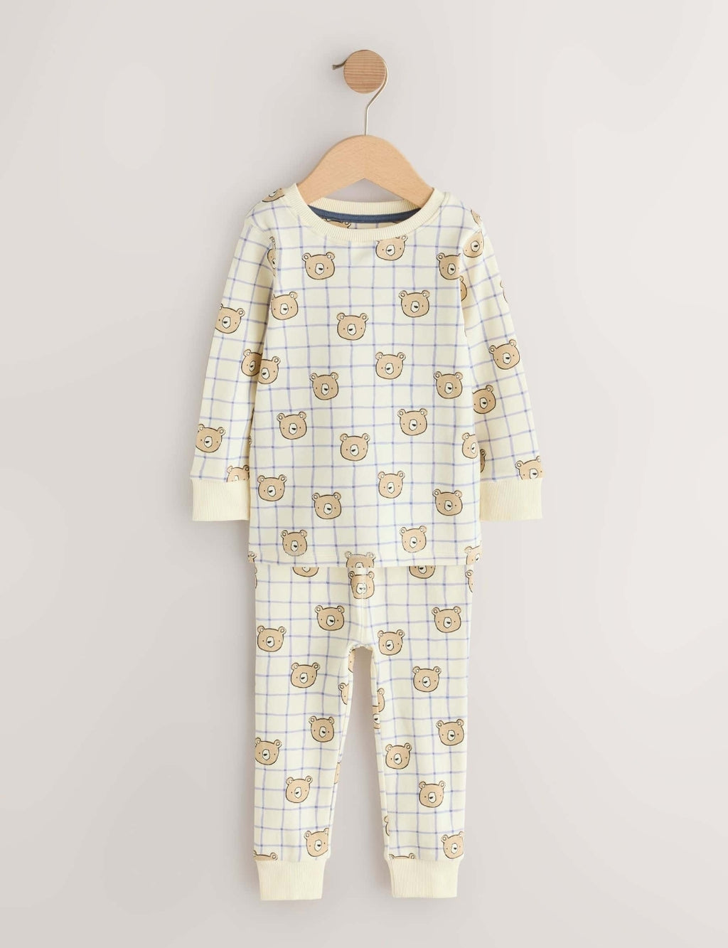 Navy/Ecru Bears Snuggle Pyjamas 3 Pack