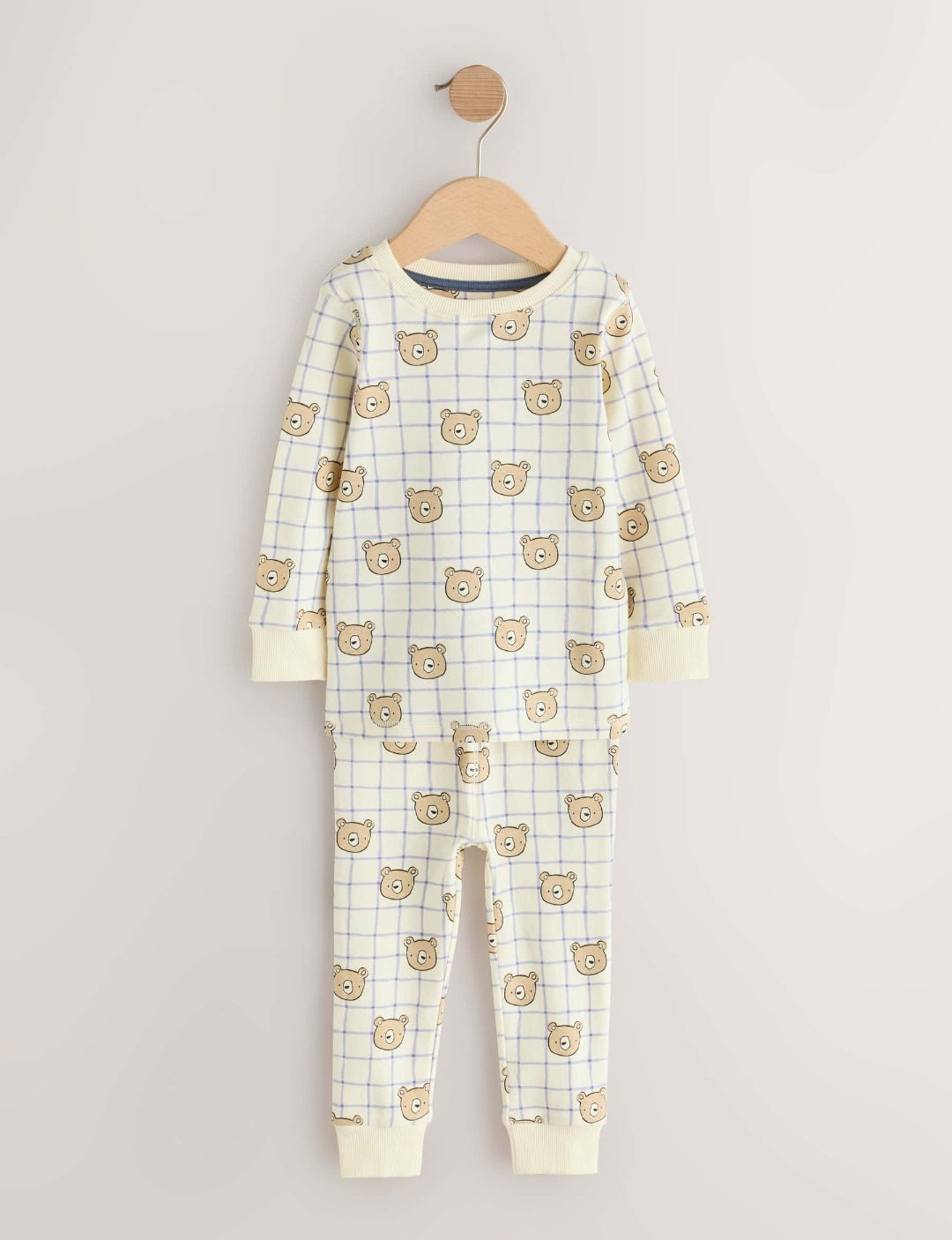 Navy/Ecru Bears Snuggle Pyjamas 3 Pack