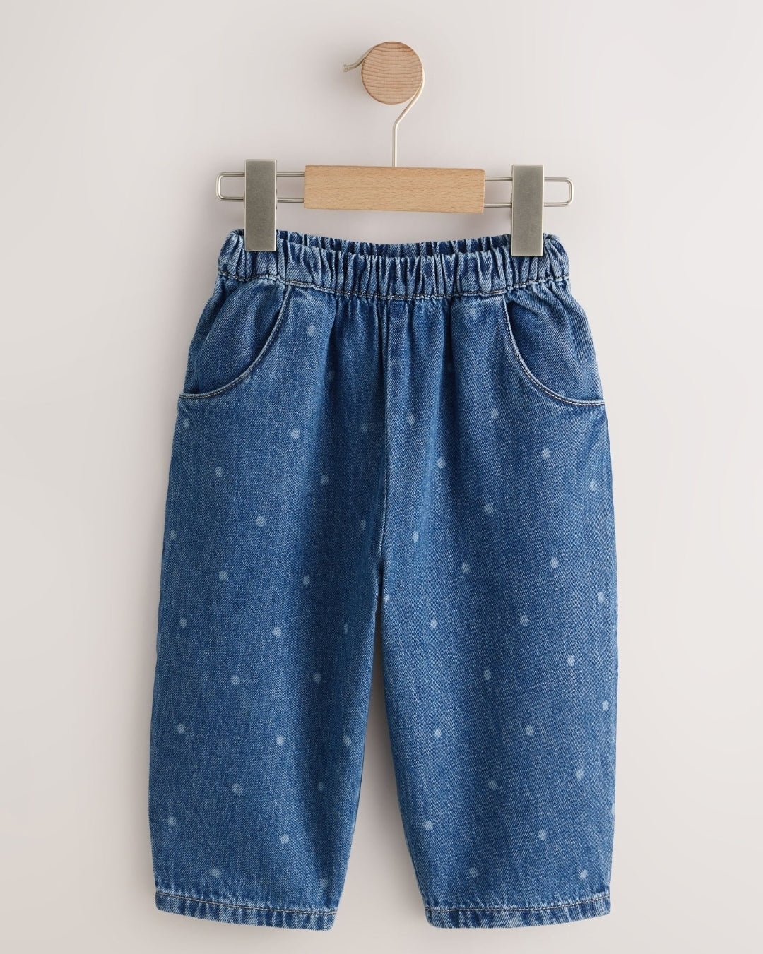 Blue Spot Pullon Barrel Jeans
