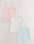 Cream Strappy Textured Cami
Vests 3 Pack