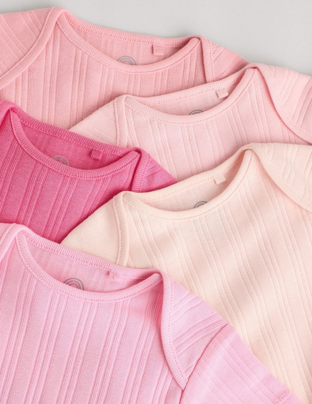 Bright Pink 5 Pack Short Sleeve
Baby Bodysuits