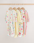 Yellow Two Way Zip Baby
Sleepsuits 4 Pack